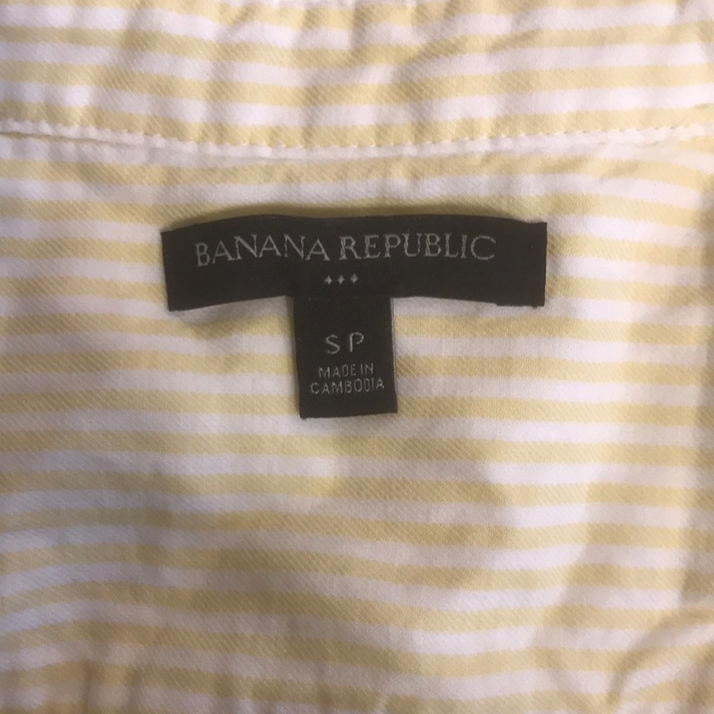 Banana Republic yellow striped button down